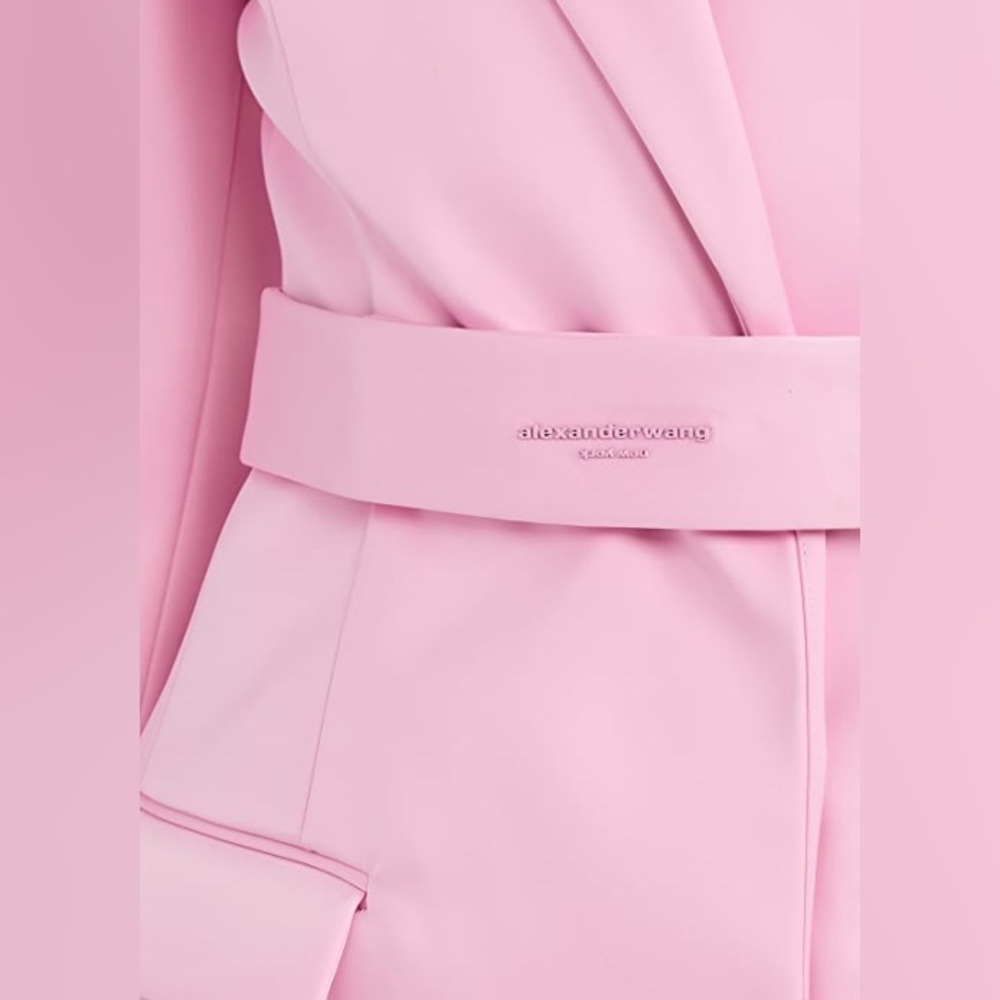Like new Alexander Wang pink Belted Double Breasted Blazer Dress0 $995 - Picture 7 of 15
